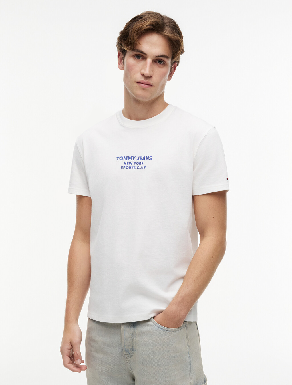 Peached Jersey T-Shirt, Ecru, hi-res
