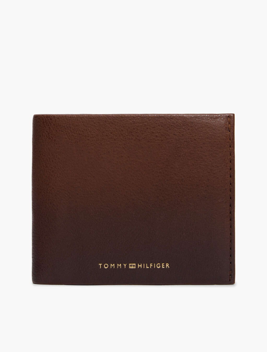 Casual Leather Card And Coin Bifold Wallet, Burnished brown, hi-res