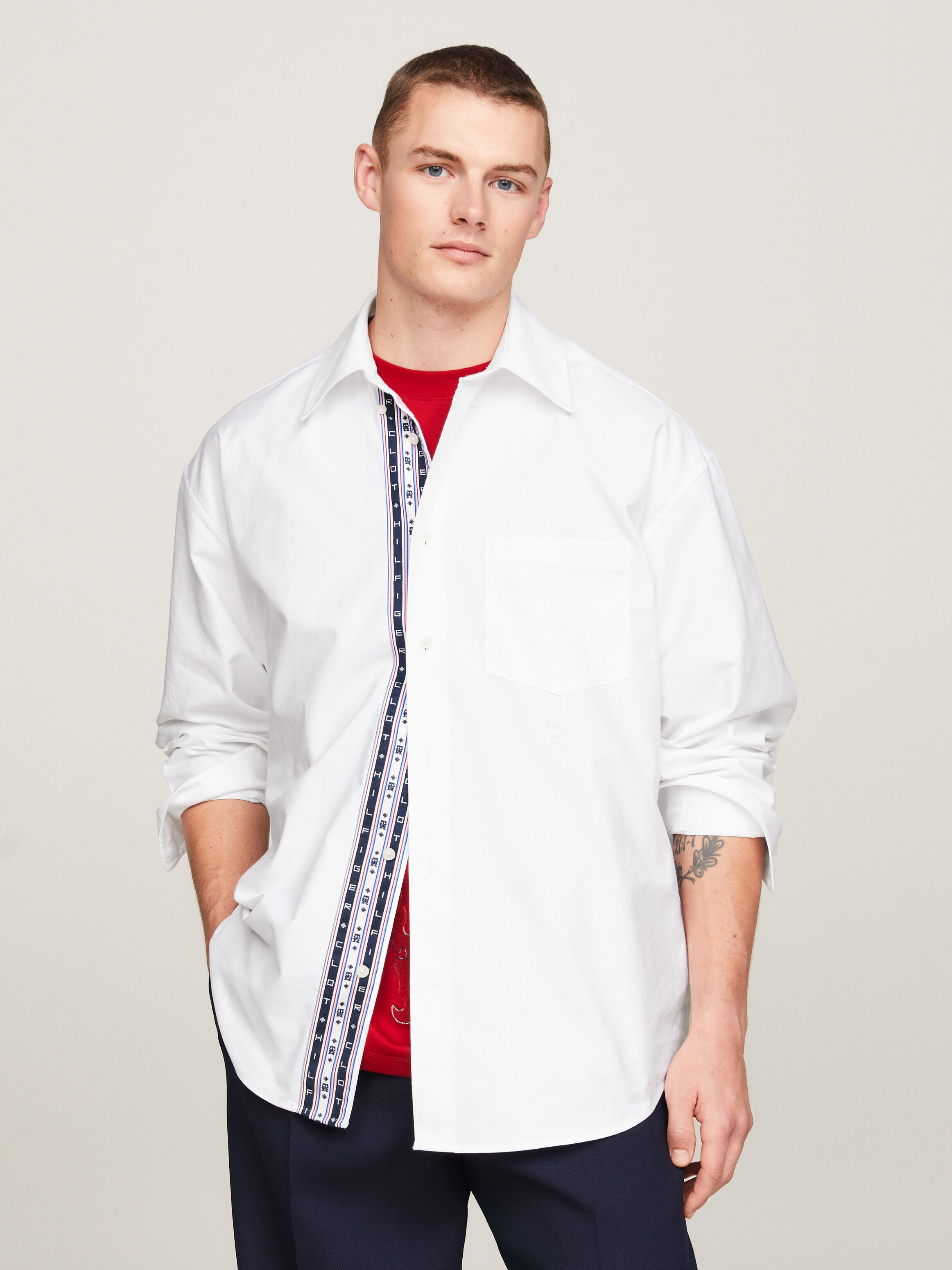 Tommy hilfiger mens shirts clearance store