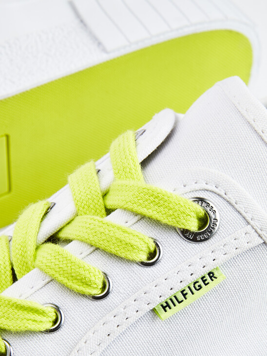 VULCANISED NEON LACE-UP TRAINERS