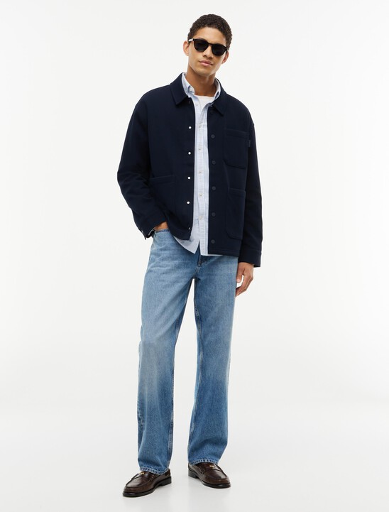 Mixed Texture Relaxed Chore Jacket