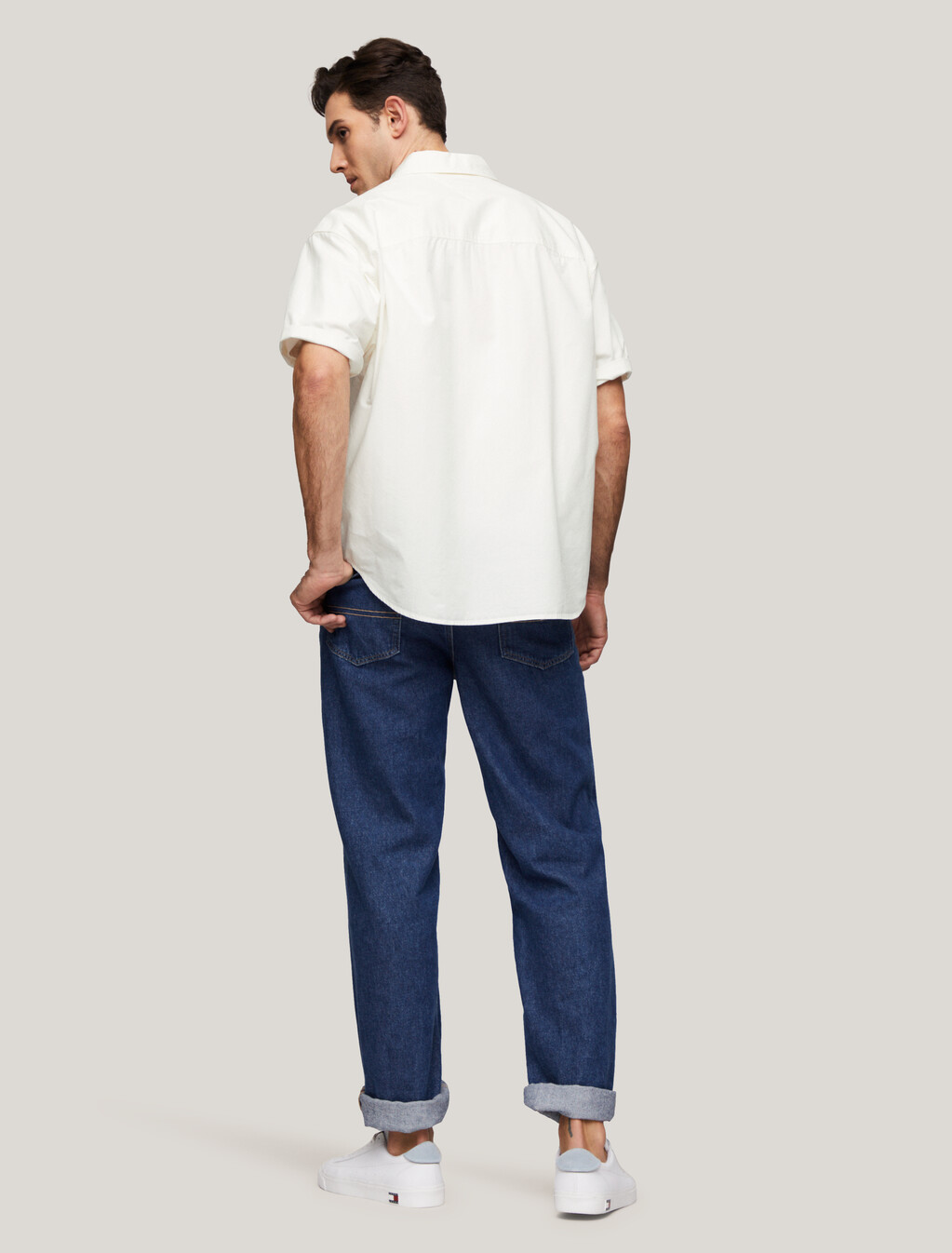 Poplin Overshirt, Ancient White, hi-res