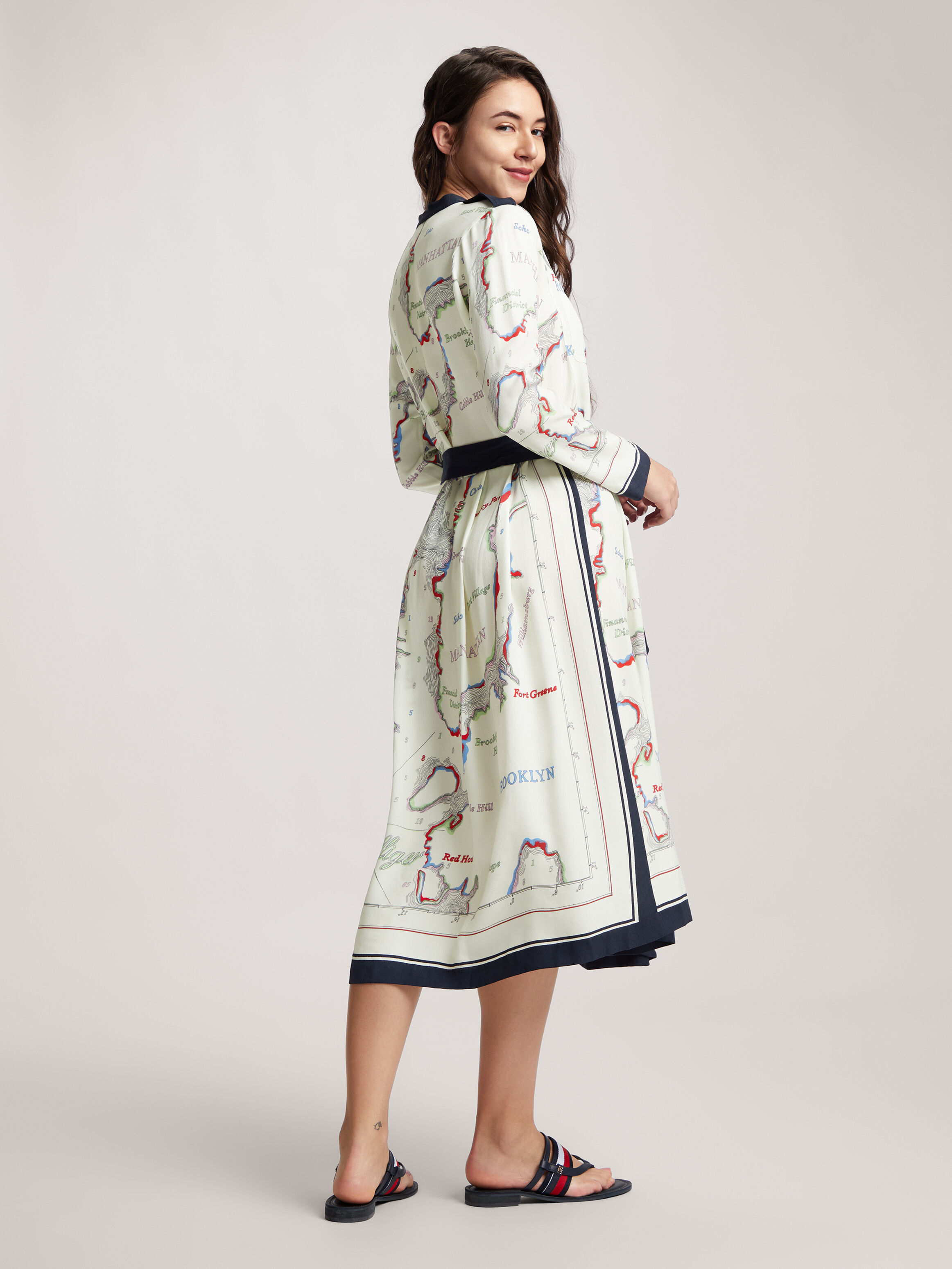 Scarf sale shirt dress