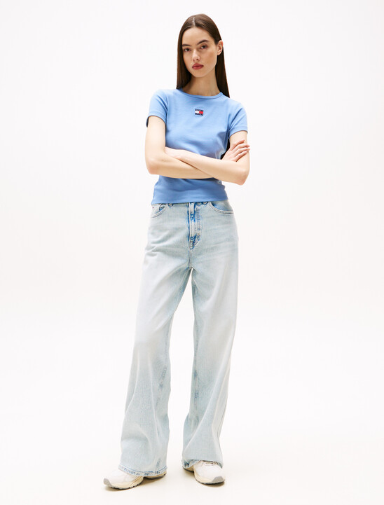 Slim Badge Ribbed T-Shirt