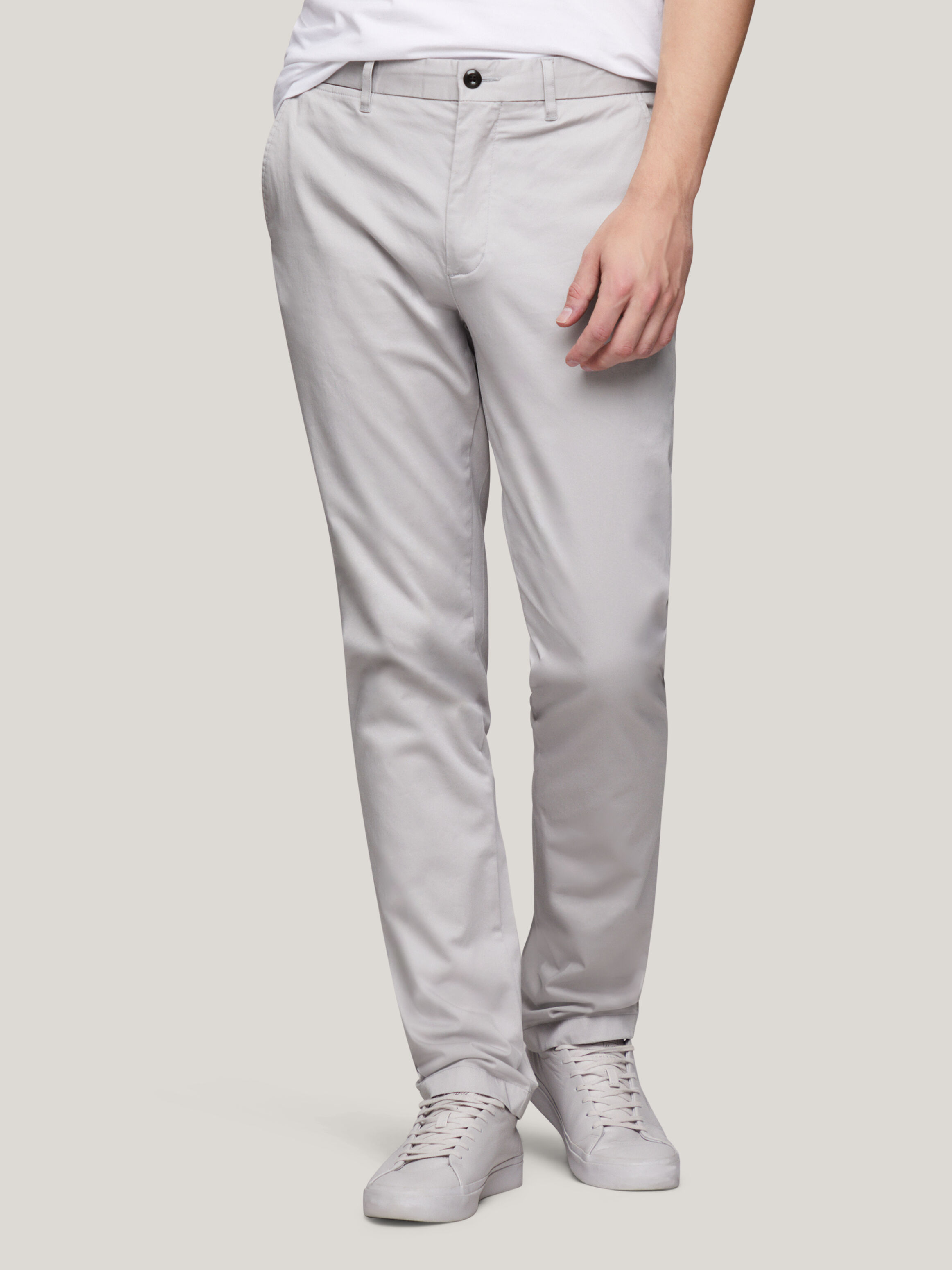 Denton Chino Straight Fit Stretch Pants grey Tommy Hilfiger Malaysia
