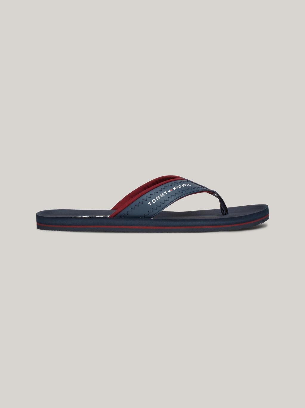 Logo Strap Flip-Flops, Military Denim, hi-res