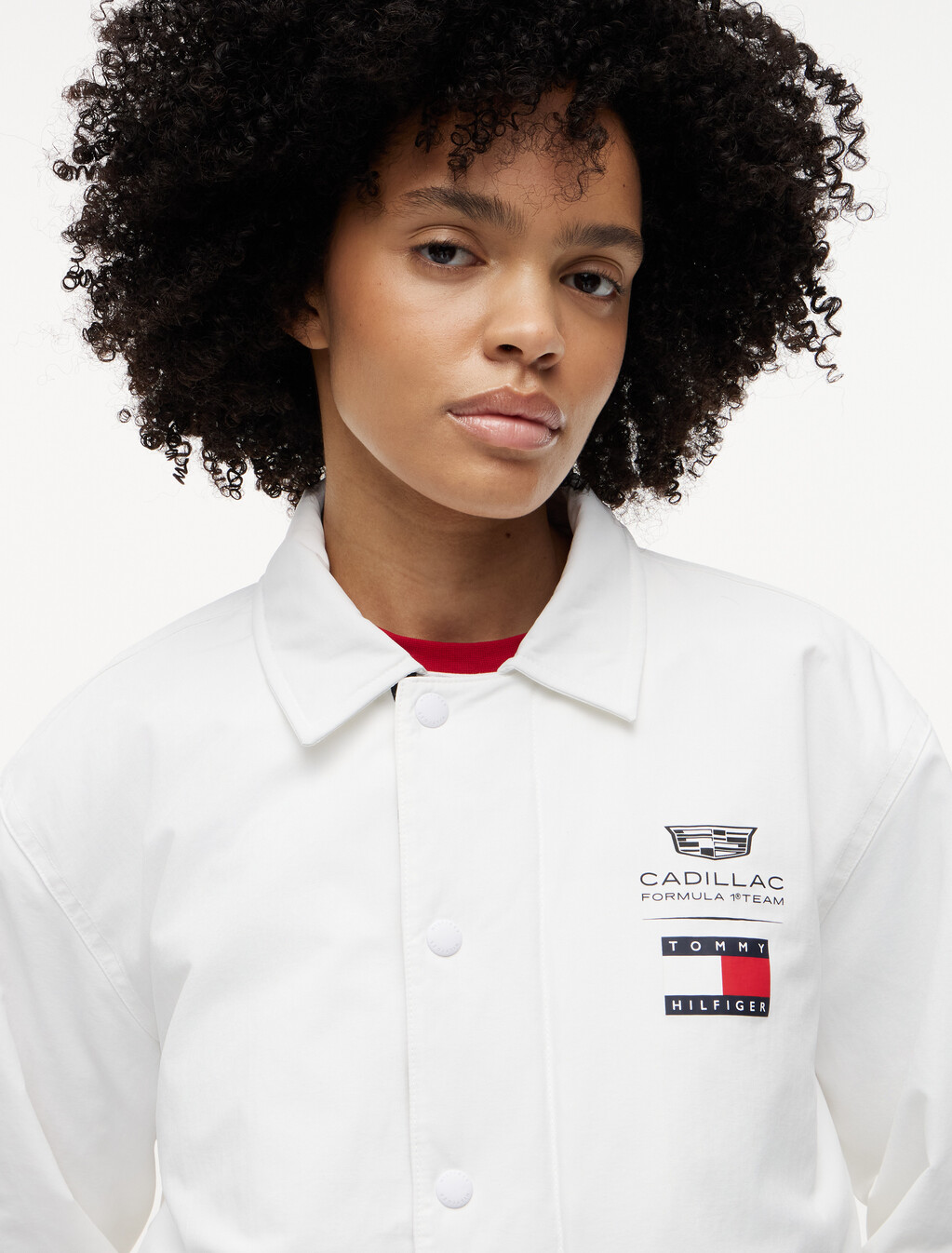 TH x Cadillac Formula 1&reg; Team Coach Jacket, White, hi-res