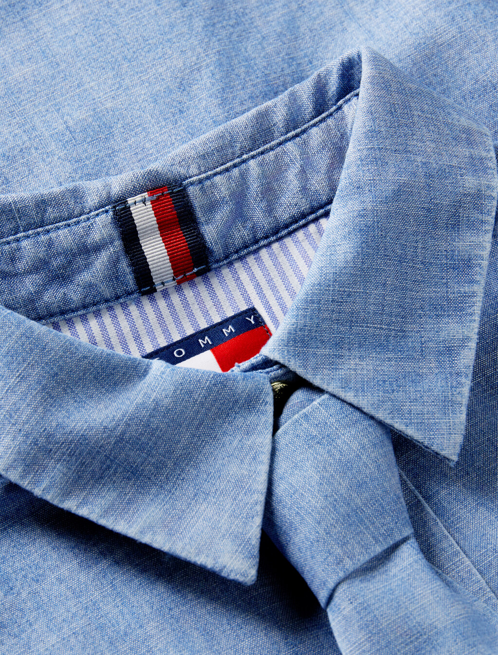 Chambray Tie Shirt, Denim Light, hi-res