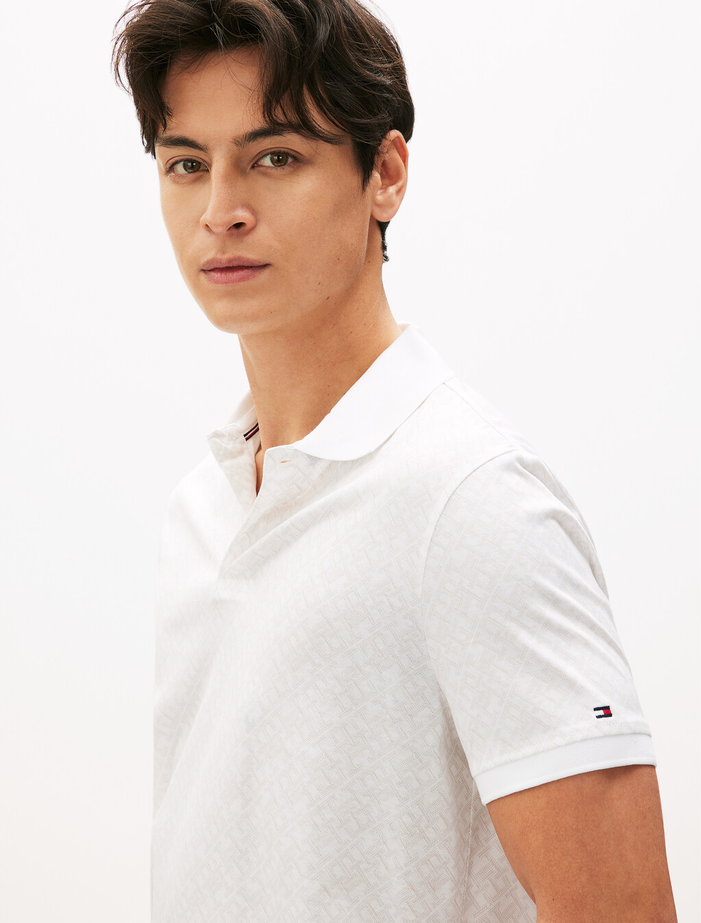 Monogram Regular Polo, Aop White, hi-res