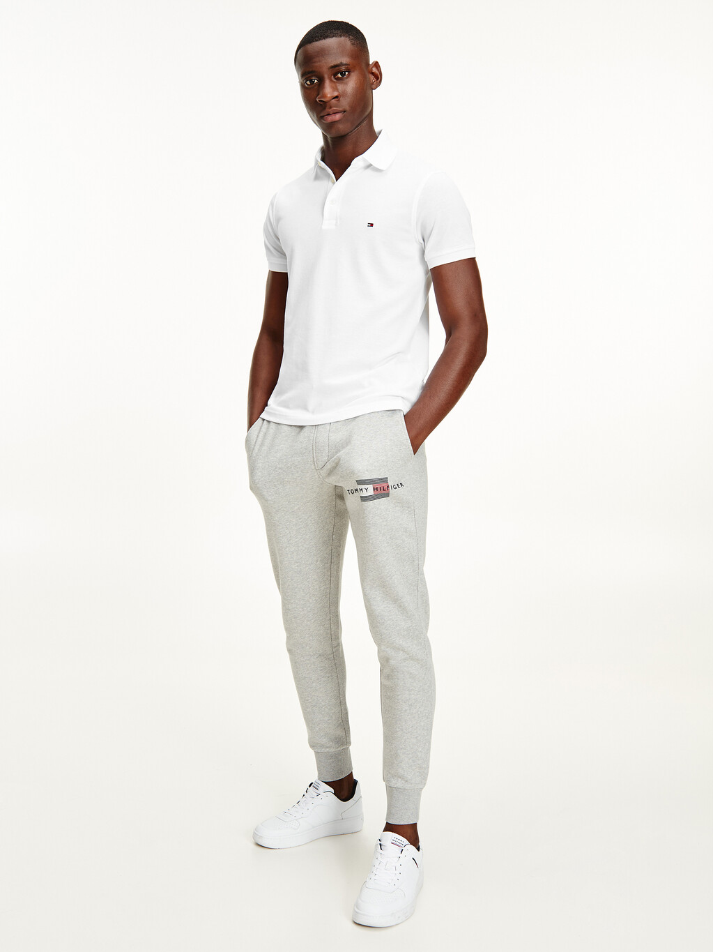 Buy 1985 COLLECTION ORGANIC COTTON SLIM FIT POLO in color WHITE