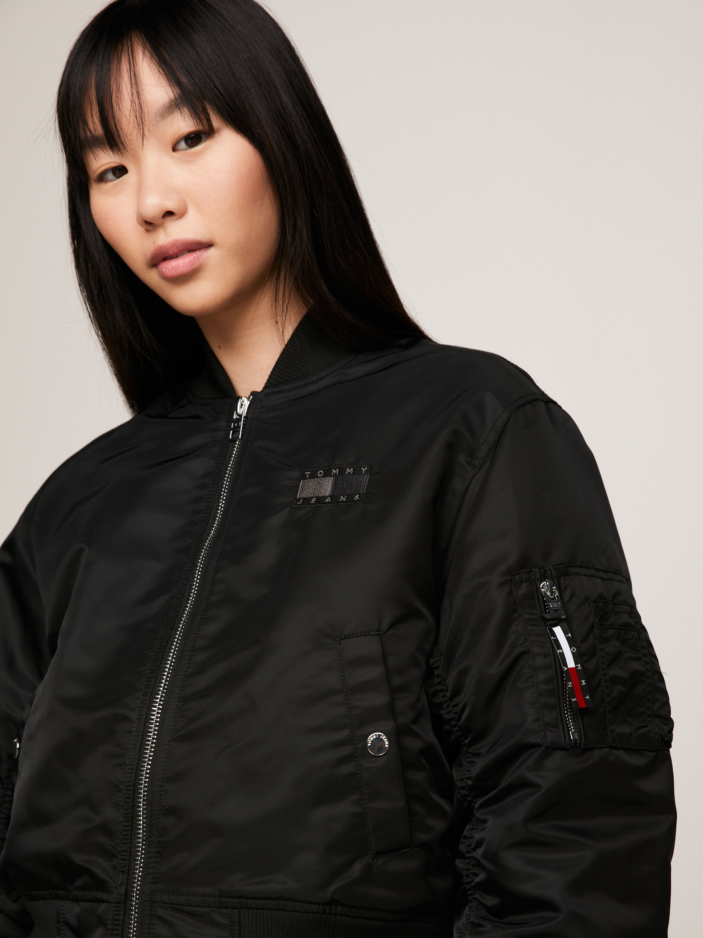 Tommy Remastered Tonal Back Logo Bomber Jacket black Tommy