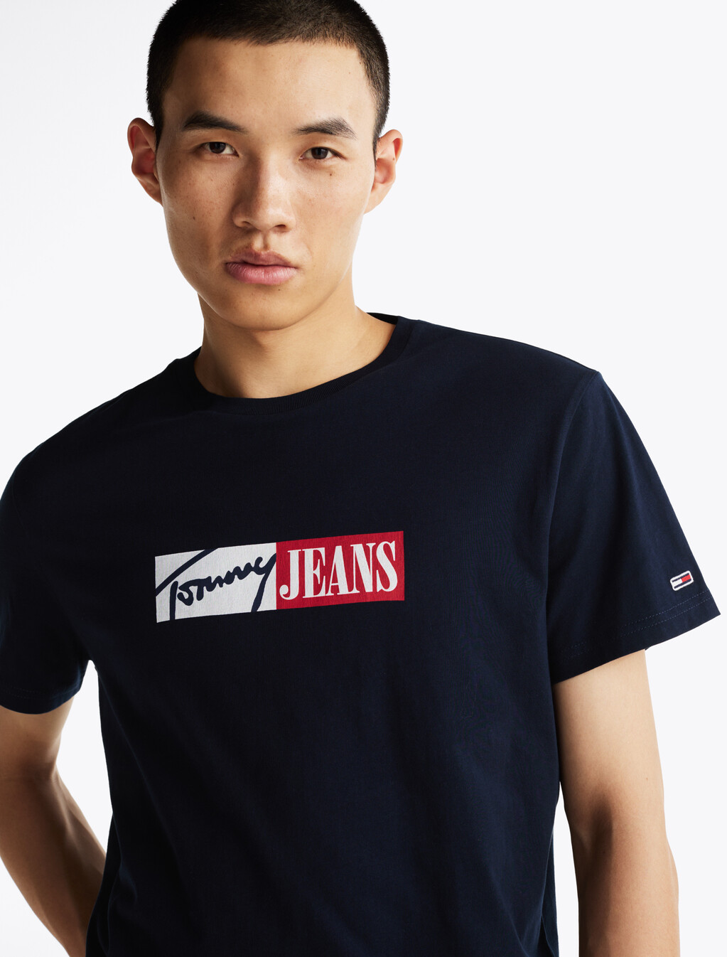 Signature Logo Slim T-Shirt, Dark Night Navy, hi-res