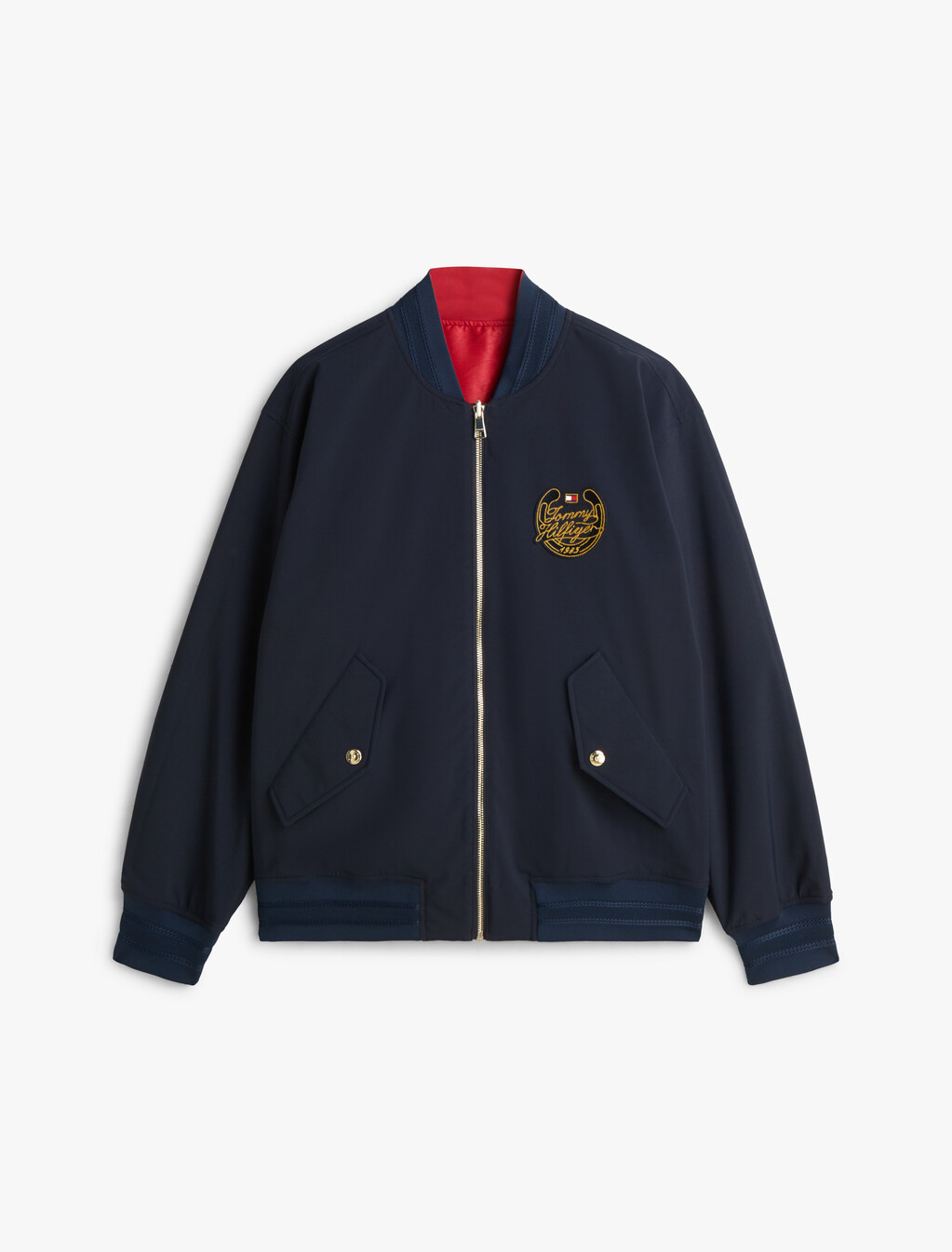 Lightweight Padded Reversible Bomber Jacket, Arizona Red, hi-res