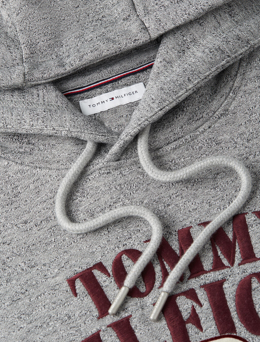 Varsity Logo Embroidery Relaxed Hoody, Light Grey Heather, hi-res