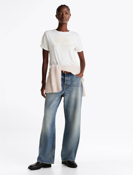 Contrast Trim Crew Neck T-Shirt