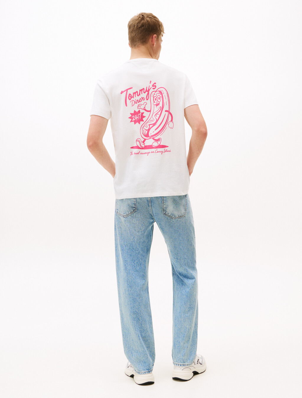 Novelty Fair Print T-Shirt, Ecru, hi-res