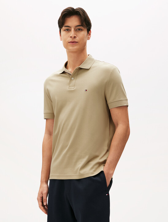 Texture Placket Polo Shirt