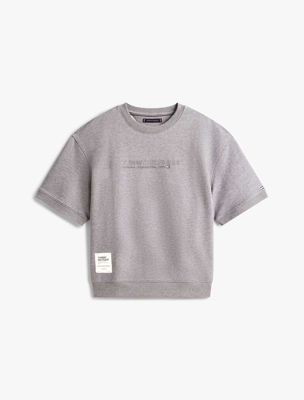 Heavy Twill Short Sleeve Sweatshirt, Medium Grey Heather, hi-res