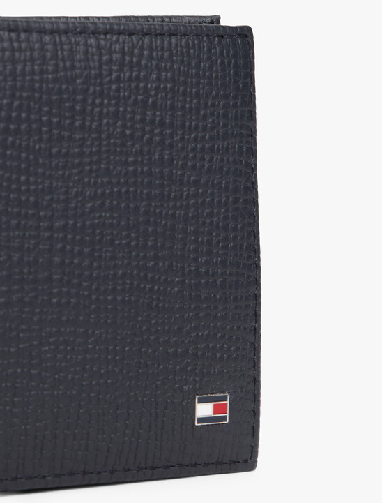 Hilfiger Flag Leather Card And Coin Bifold Wallet