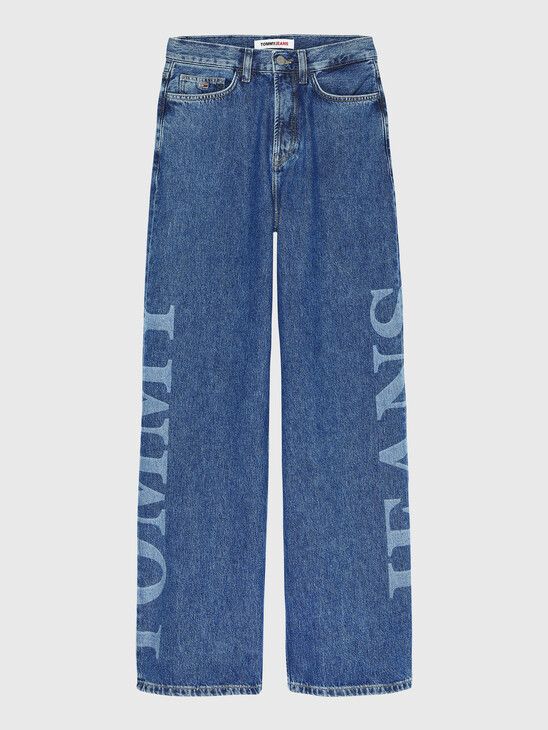 HIGH RISE WIDE LEG LOGO JEANS