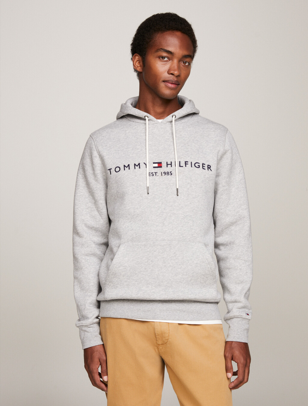 Essential Logo Hoodie, CLOUD HTR, hi-res