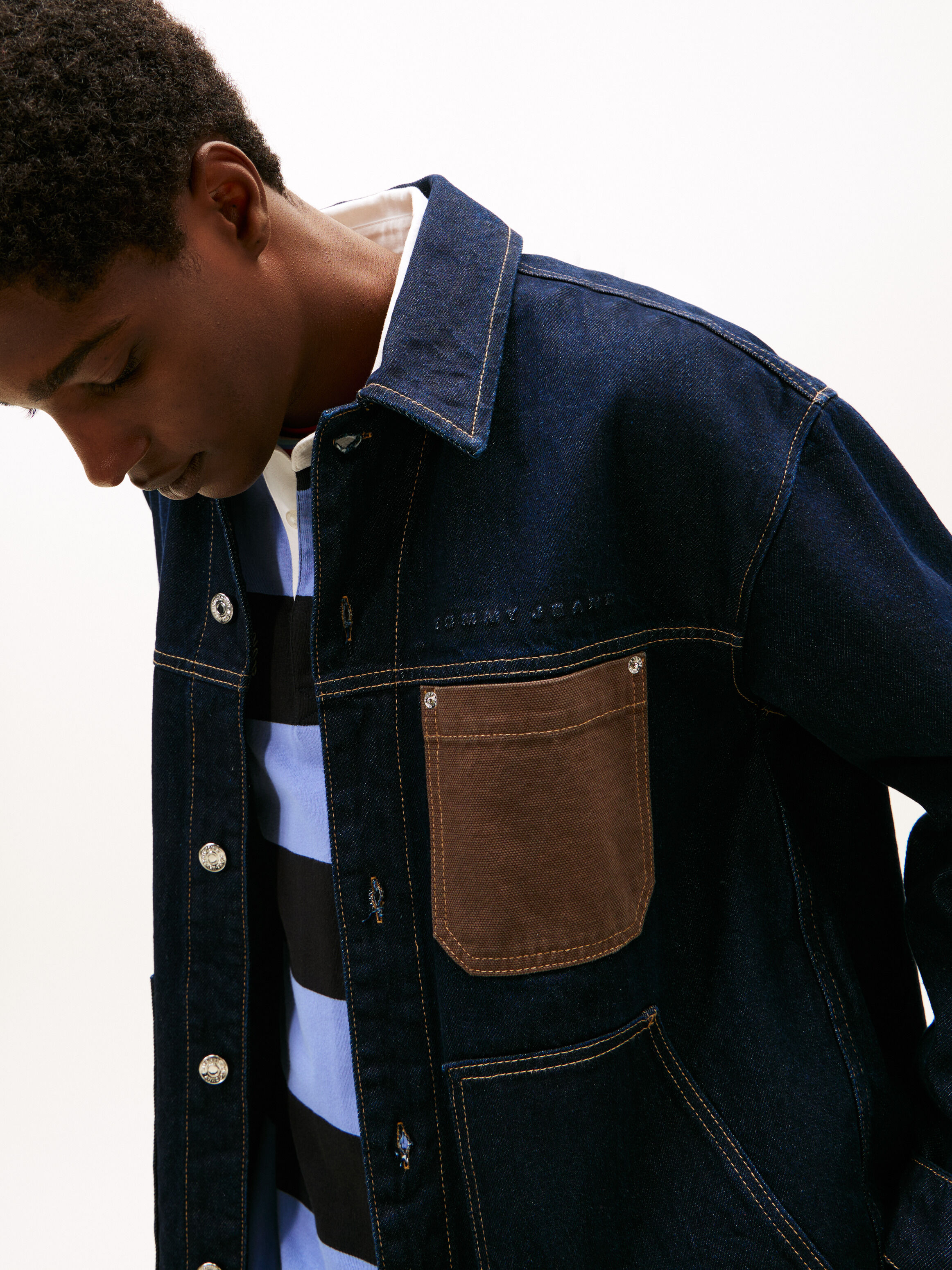 Relaxed Denim Chore Jacket | blue | Tommy Hilfiger Malaysia
