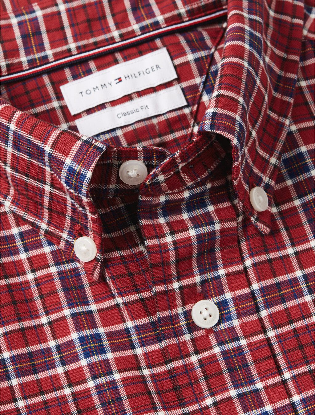 Relaxed Fit Tartan Check Oxford Shirt, Regatta Red / Check, hi-res