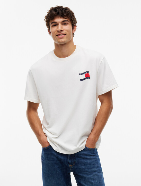 Wavy Flag Back Logo Relaxed T-Shirt
