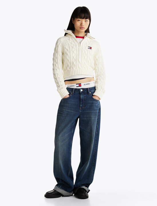 Cable Knit Jumper With Wool