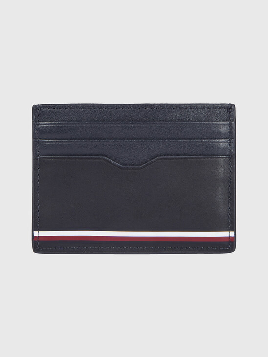 Colour-Blocked Leather Credit Card Holder
