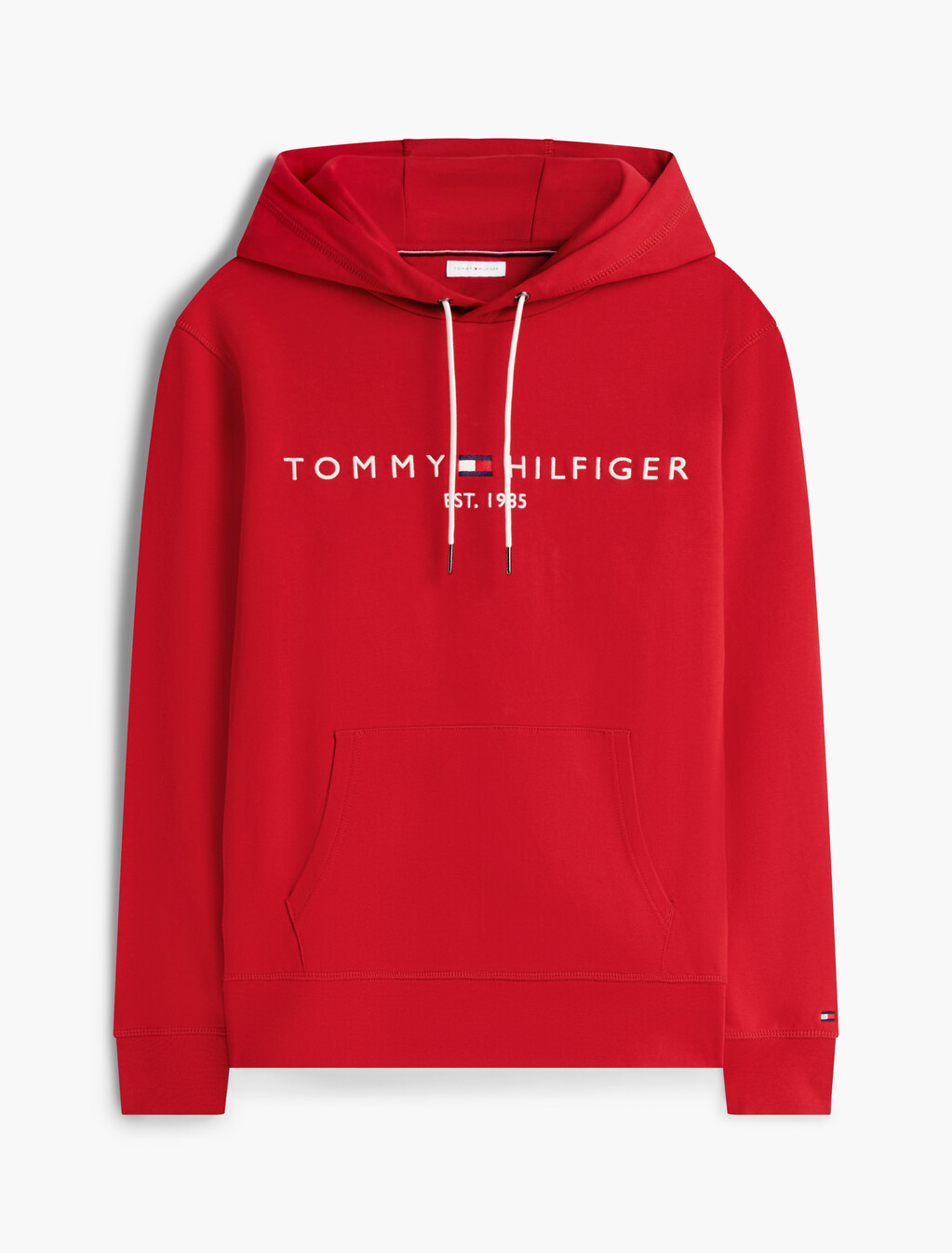 Tommy Logo Hoodie, Medium Red, hi-res