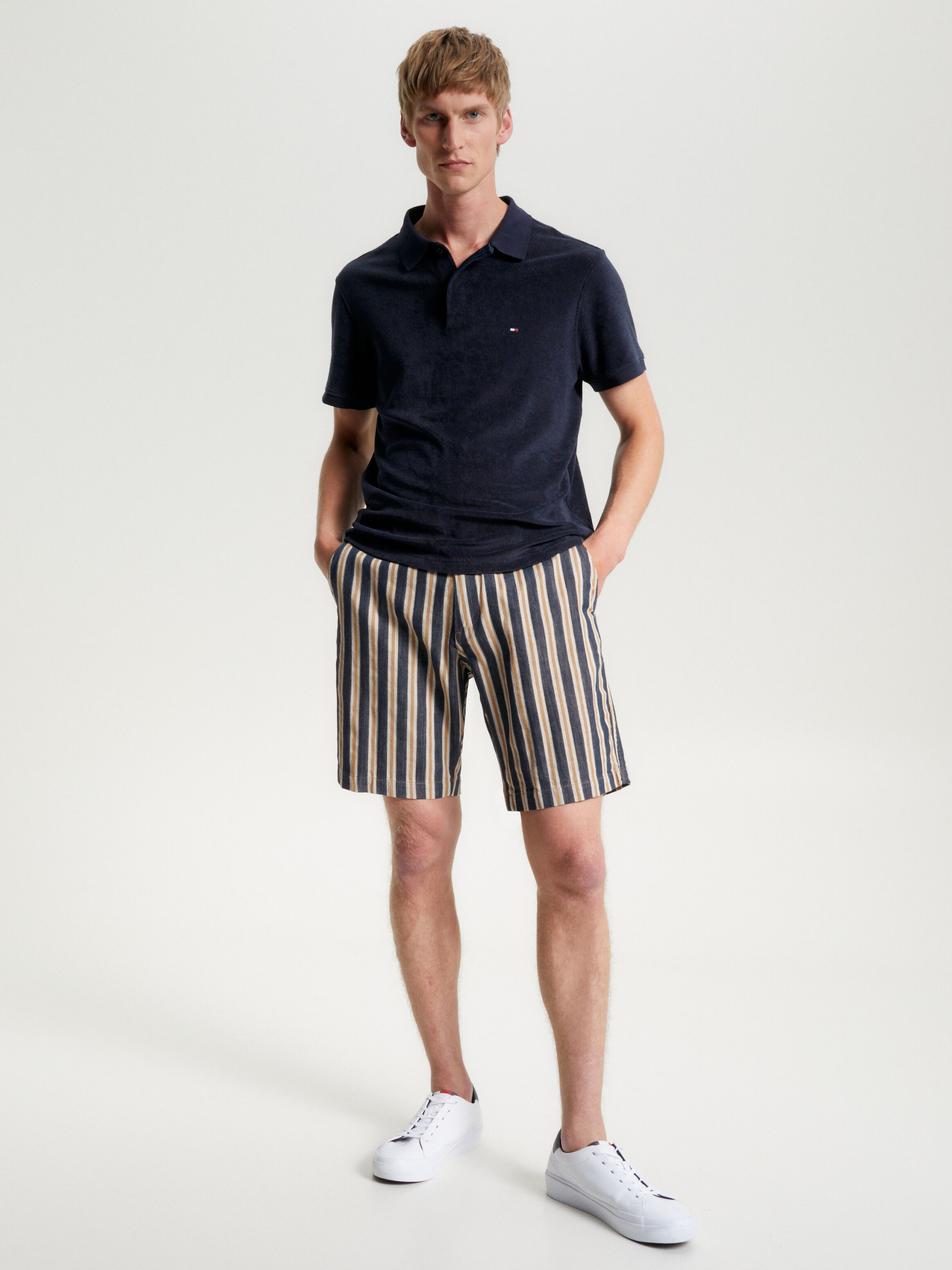 Harlem Stripe Relaxed Fit Shorts blue Tommy Hilfiger Malaysia