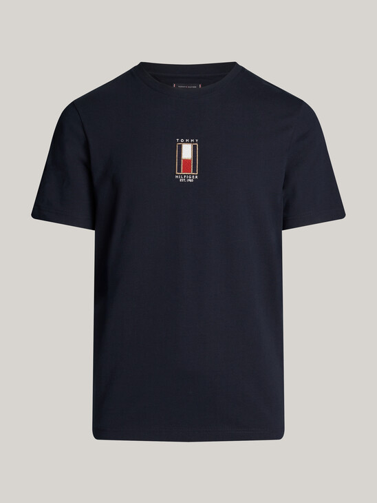 Vertical Flag Embroidery T-Shirt