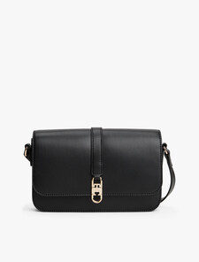 TH Monogram Flap Crossbody Bag, Black, hi-res