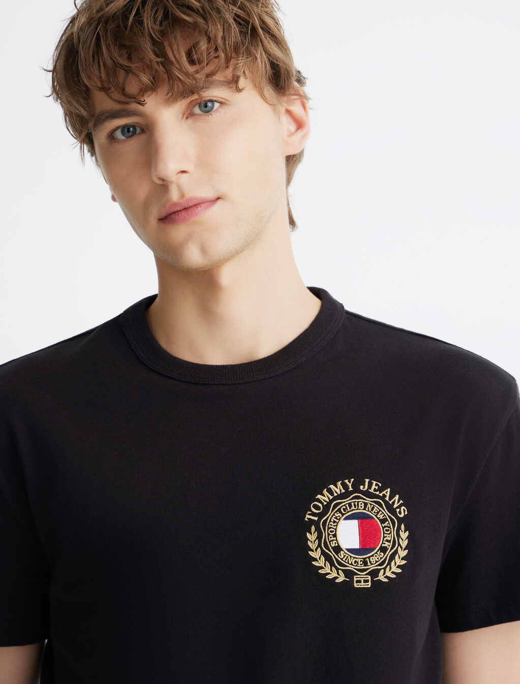 Tommy Crest T-Shirt, Black, hi-res
