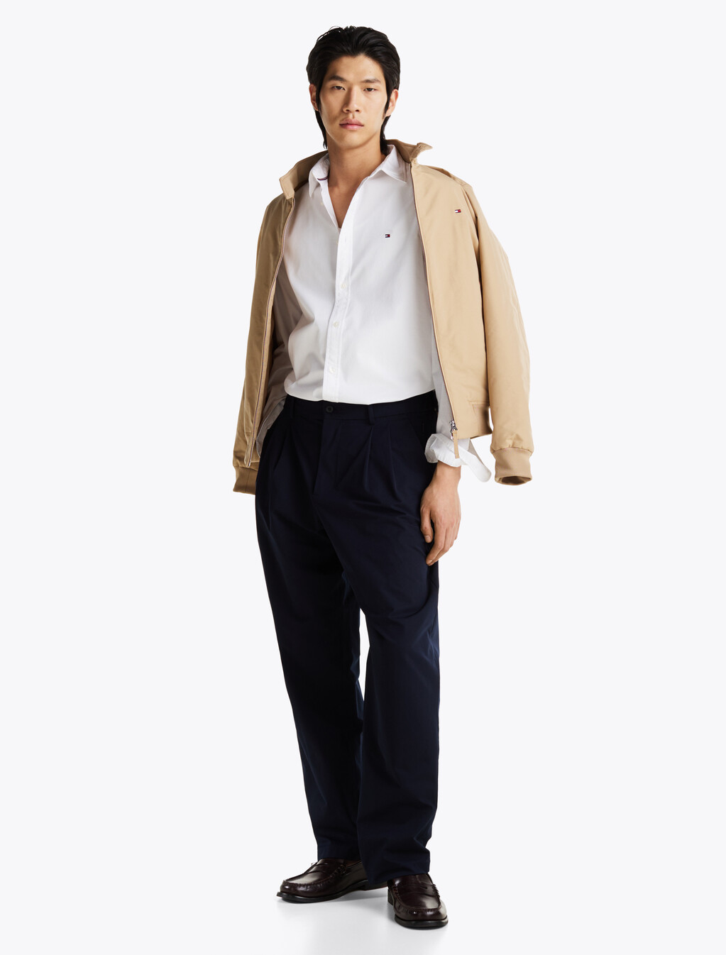 TH Flex Slim Fit Poplin Shirt, Optic White, hi-res
