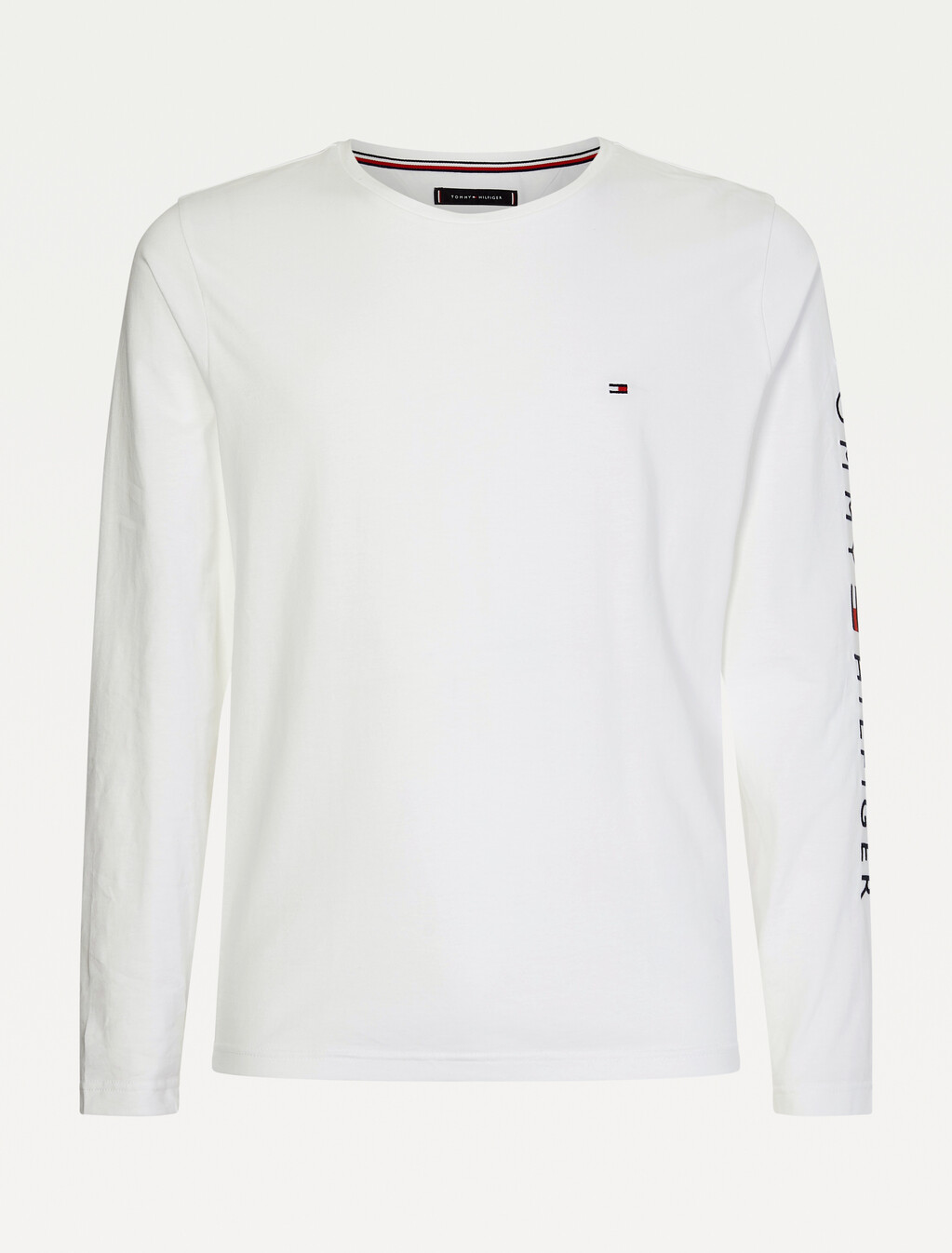 Organic Jersey Logo Long Sleeve T-Shirt, White, hi-res