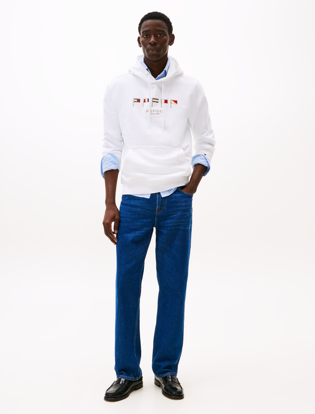 Multi-Flag Embroidery Hoody, White 658 170, hi-res