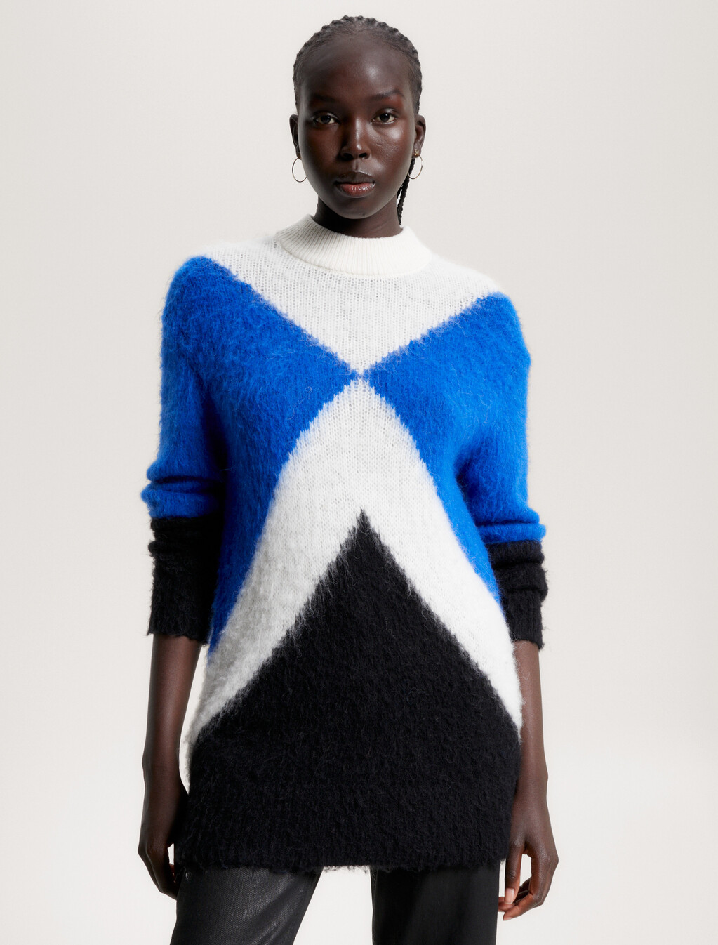 Argyle Color Block Alpaca Sweater, Argyle Ultra Blue, hi-res