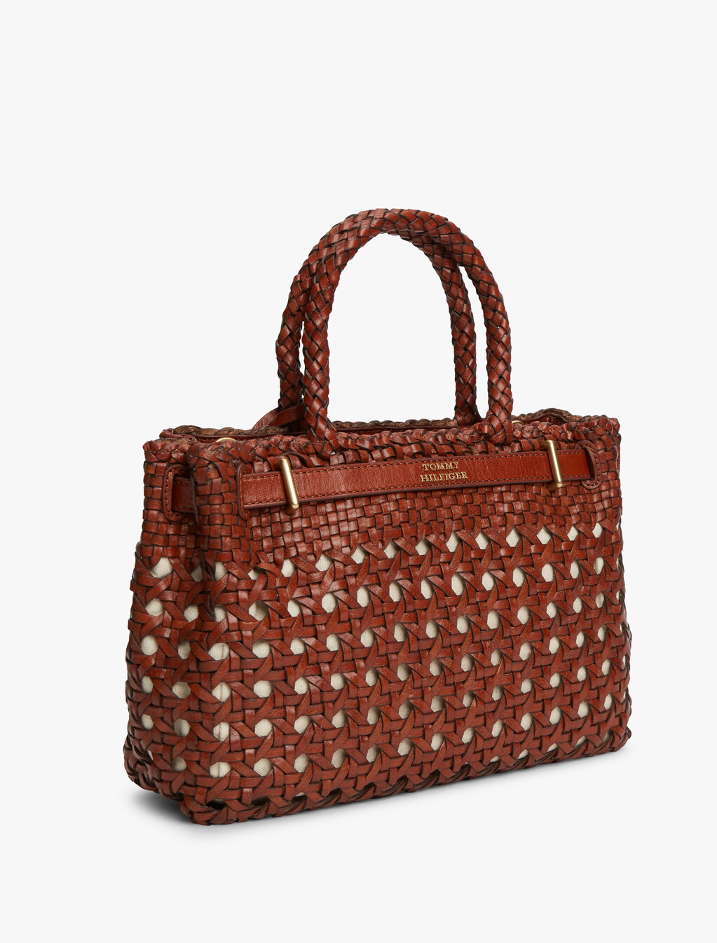 The American Icon Braided Leather Tote Bag, Tan, hi-res