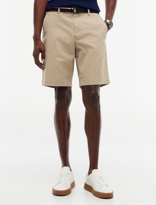 Denton Belted Twill Slim Shorts
