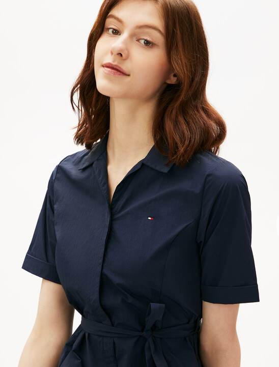Asia Fit Nylon Shirt Dress