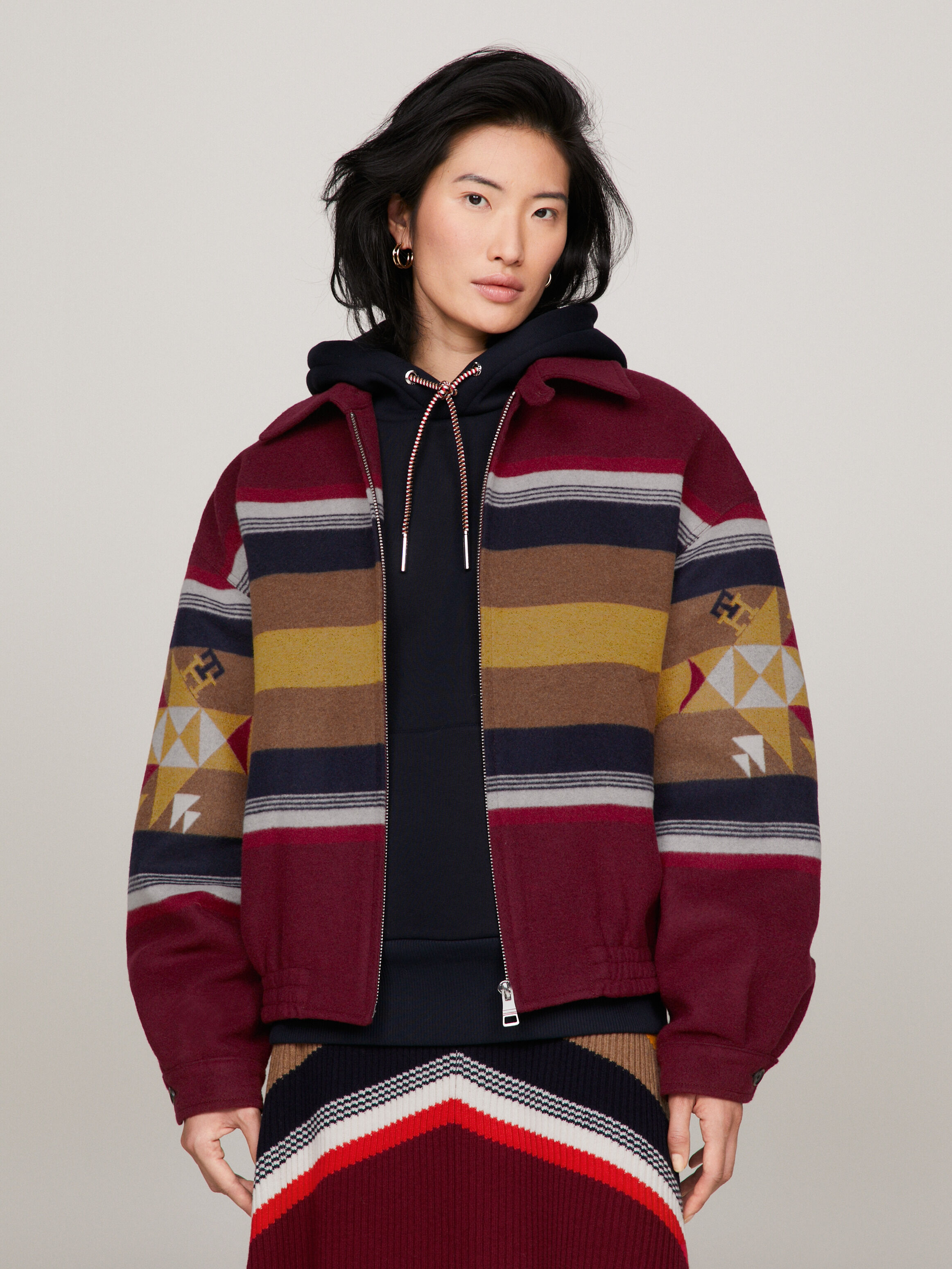 Tommy x Pendleton Valley Stripe Jacket | red | Tommy Hilfiger Malaysia