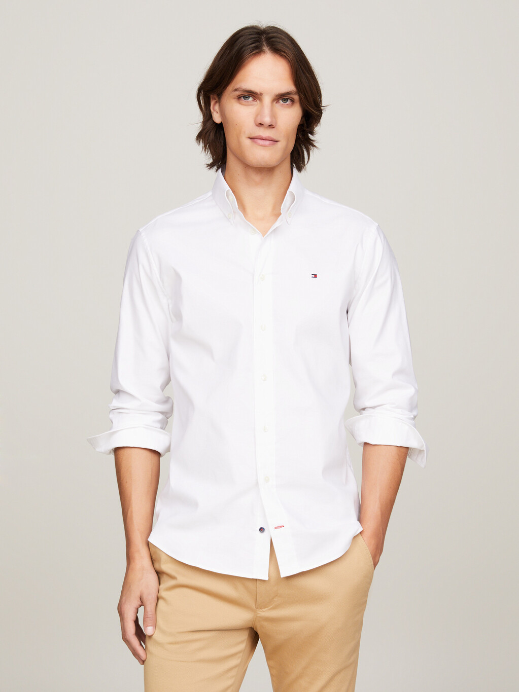 TH Flex Regular Fit Oxford Shirt, White, hi-res