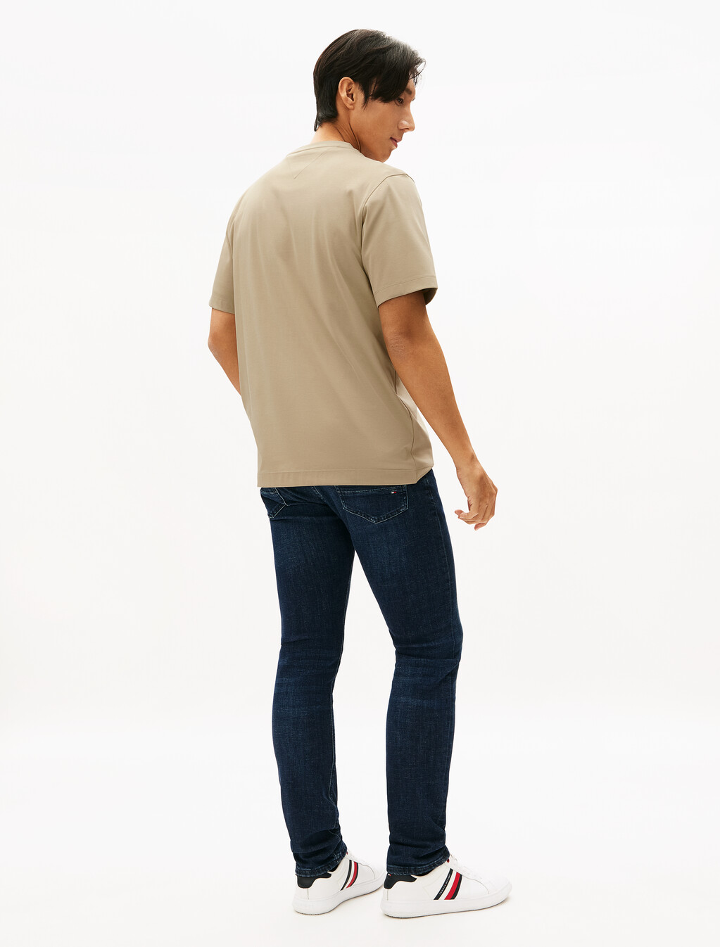 Embossed Hilfiger T-Shirt, Sandalwood, hi-res
