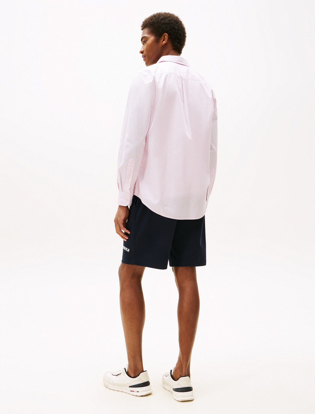 TH Flex Poplin Micro Print Shirt, Pink Lily, hi-res