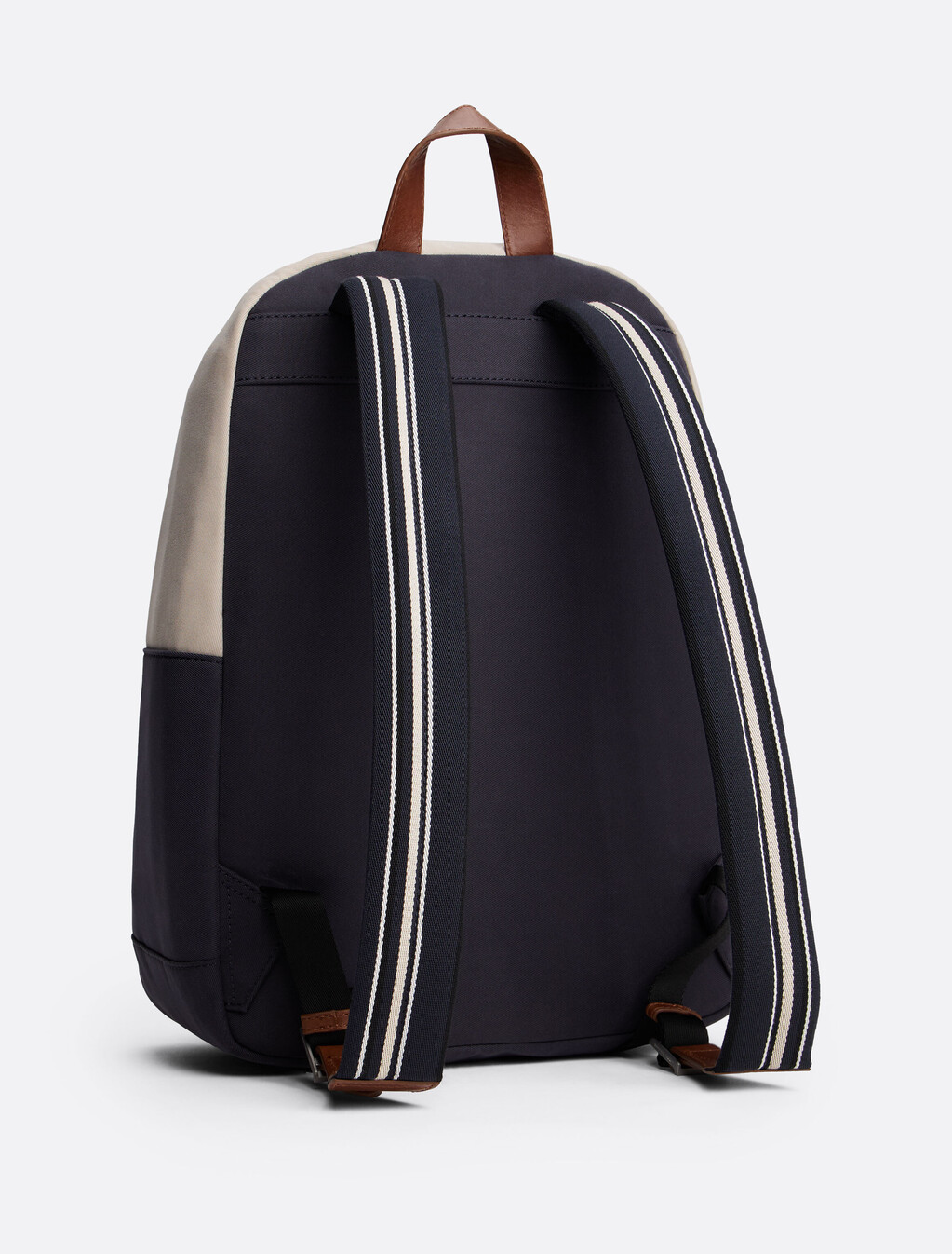 Casual Logo Patch Backpack, Classic Beige, hi-res