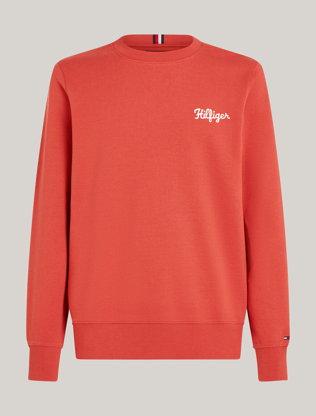 Crew Neck Chest Logo Sweatshirt, Terra Red, hi-res