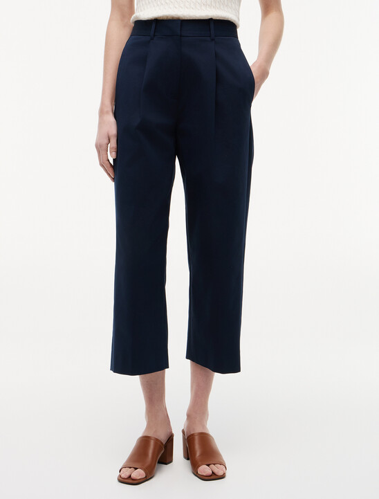 Asia Fit Barrel Pleated Cropped Pant