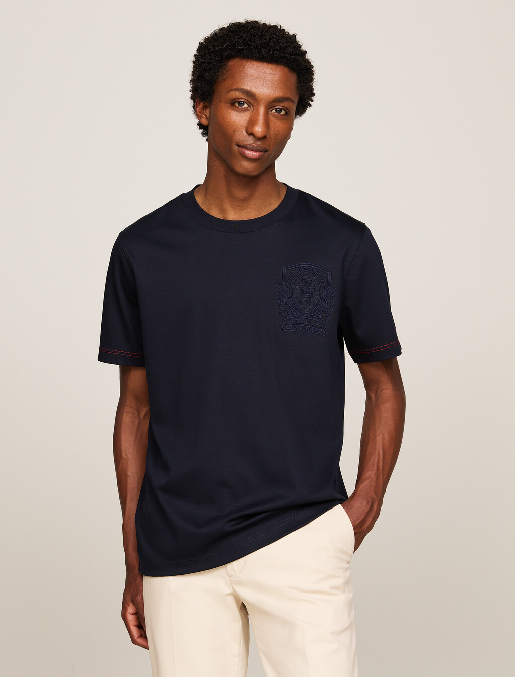 Tonal Logo Embroidery T-Shirt, Desert Sky, hi-res